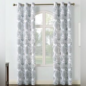 No. 918 Yuto Medallion Floral Grommet 2 Curtain Panels 40x95